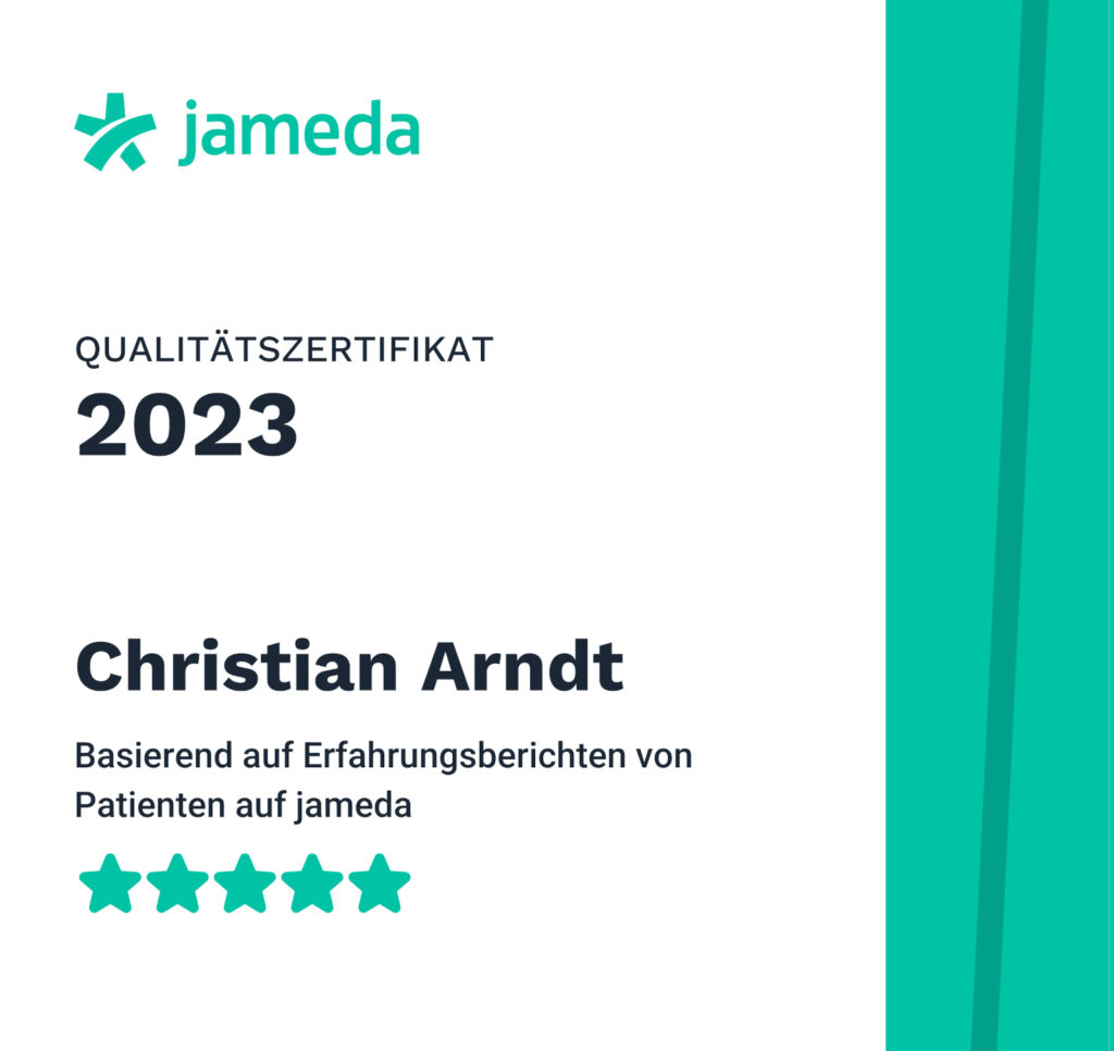 qualitätszertifikat jameda heilpraktiker christian arndt